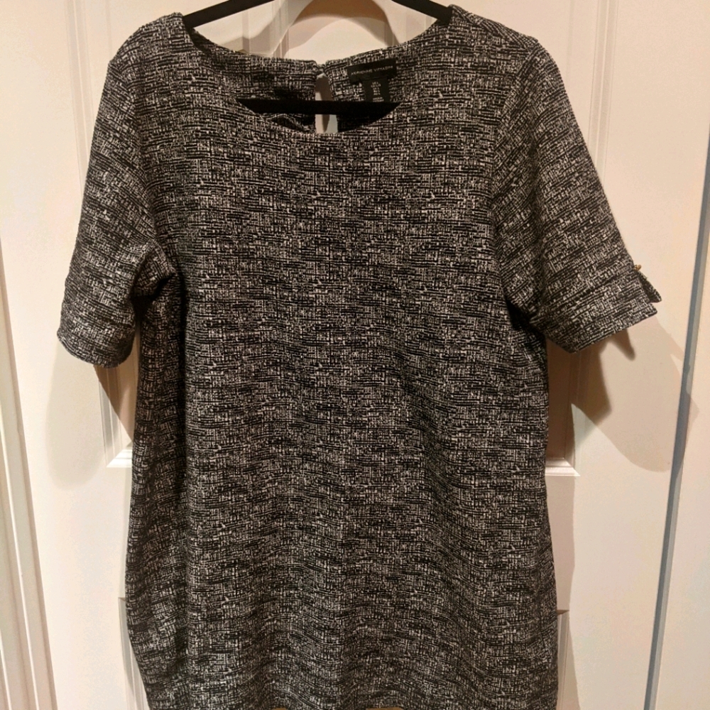 Black and white short dress